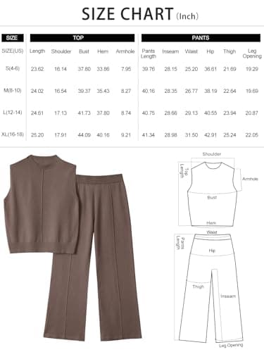LILLUSORY Women's Summer 2-Piece Mock Neck Sweater Set Tracksuit