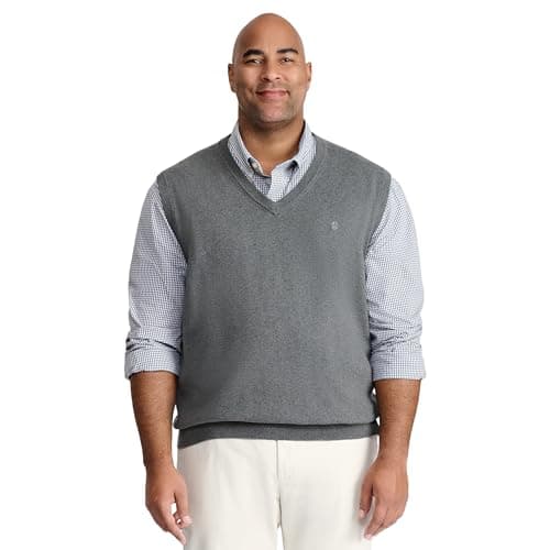 IZOD Men's Big and Tall Premium V-Neck Sweater Vest