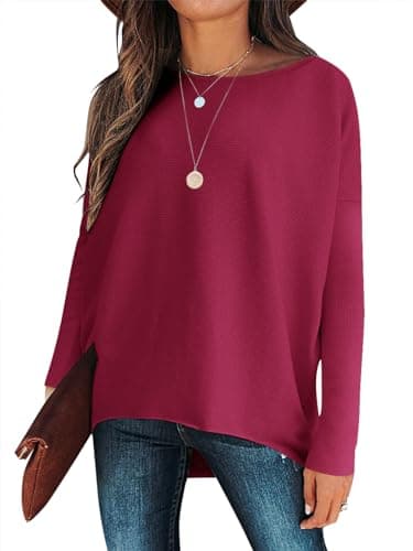 Caracilia Women's Oversized Fall Batwing Knit Sweater