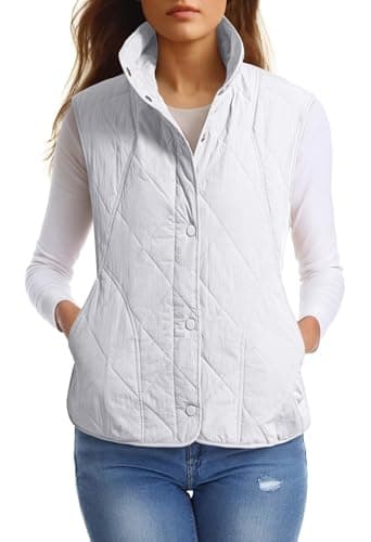 Women's Cropped Puffer Vest with Pockets