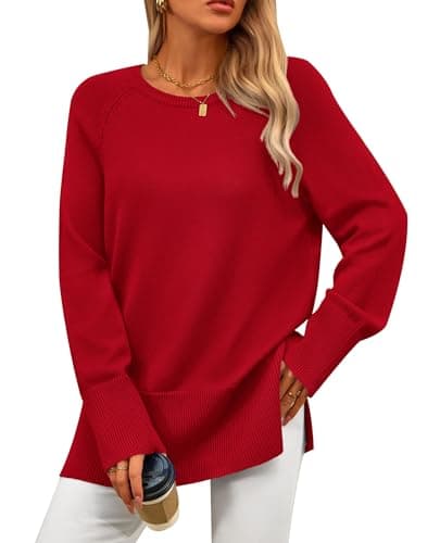 PRETTYGARDEN Women's Knit Long Sleeve Pullover Tunic Sweater