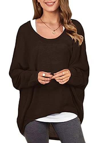 ZANZEA Women's Off-Shoulder Batwing Sleeve Oversized Top