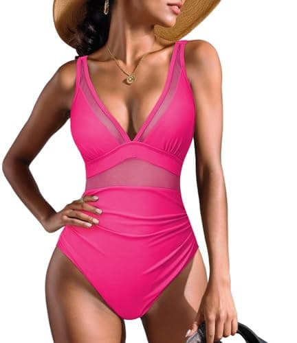 Century Star Women's V-Neck Tummy Control High-Waisted Swim Suit 2025