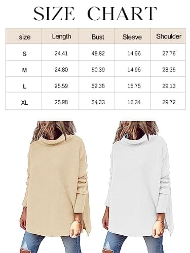 Women's Oversized Mock Turtleneck Sweater