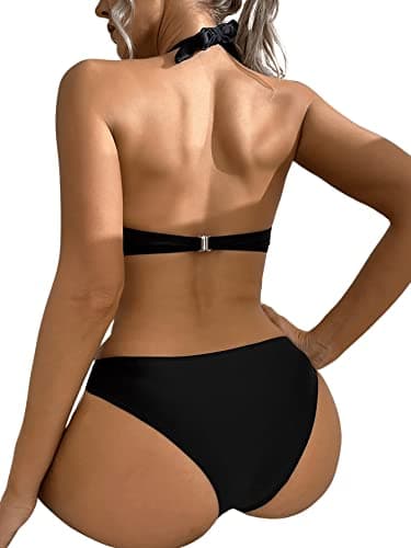 Women's Deep V Neck Cutout Monokini Swimsuit