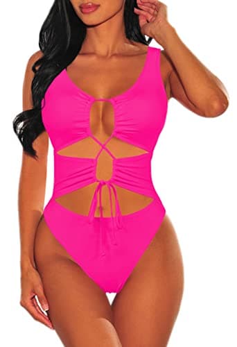 Sovoyontee Women's Cheeky One Piece Swim Suit