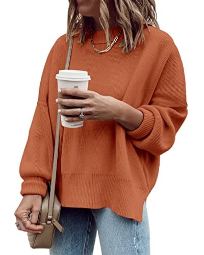Imily Bela Women's Oversized Tunic Sweater Ribbed Knitija