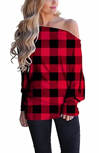 Lacozy Women's Off Shoulder Oversized Long Sleeve Knit Pullover