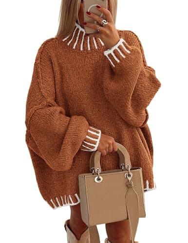 PRETTYGARDEN Women's Winter Oversized Chunky Knit Sweater Tops