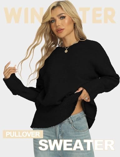 2025 Trendy Chunky Fuzzy Woman's Oversized Long Sleeve Sweater