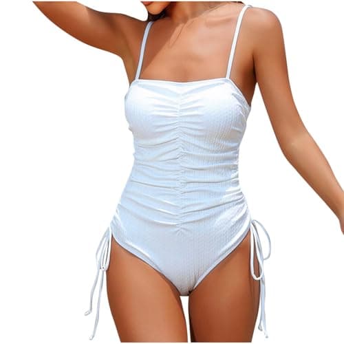 Xiaojmake Tummy Control Cheeky One_piece Swimsuit with Side Tie High Cut