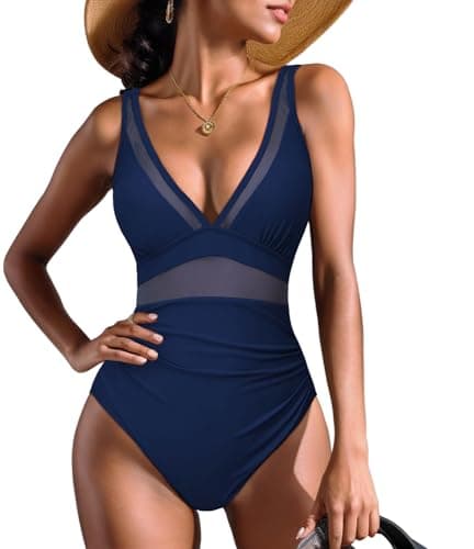 Century Star Women's V-Neck Tummy Control High-Waisted Swim Suit 2025