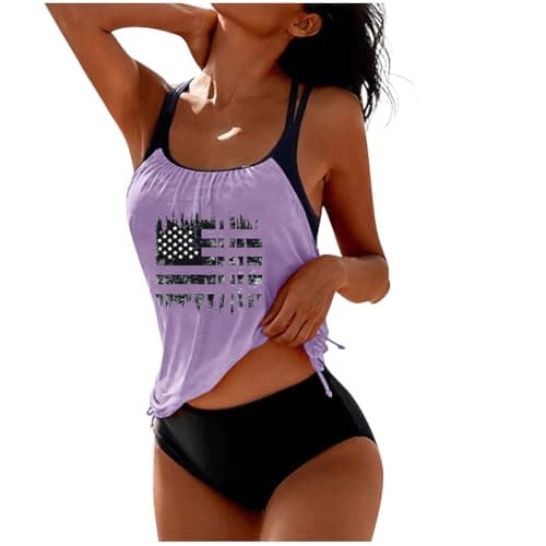 Full-Coverage Women's Tankini Bathing Suits Swimwear