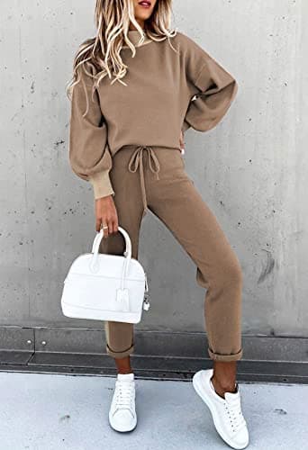 LaSuiveur Women's Two-Piece Knit Sweater & Long Pants Lounge Set