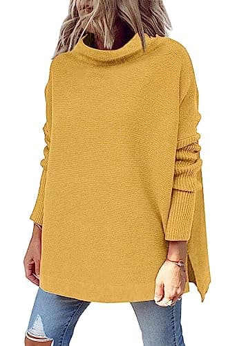 Women's Oversized Mock Turtleneck Sweater
