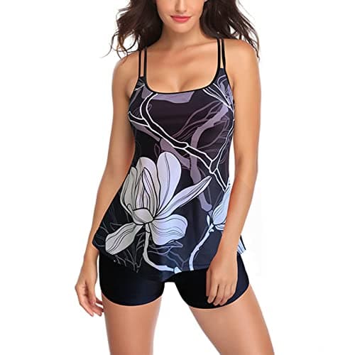 Maidsgop Women's High Waist Printed Strappy Bikini Set