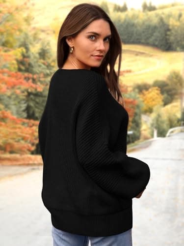 PRETTYGARDEN Women's Long Lantern Sleeve Oversized Sweater