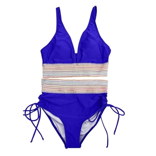 High-Waisted Tummy Control Color Block Bikini Sets Summer Swimwear