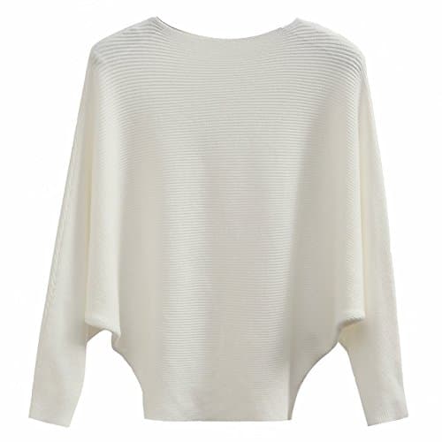 GABERLY Women's Boat Neck Batwing Dolman Knit Sweaters & Pullovers