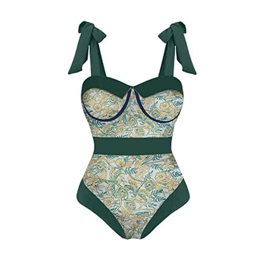 Plus Size Pretty Print Tankini Swimsuit for Women