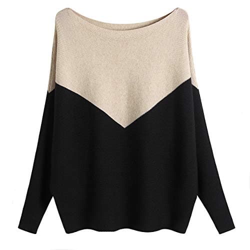 GABERLY Women's Boat Neck Batwing Dolman Knit Sweaters & Pullovers