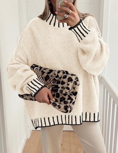 PRETTYGARDEN Women's Winter Oversized Chunky Knit Sweater Tops