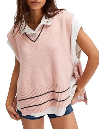 Meyhad Women's V-Neck Fringe Sweater Vest