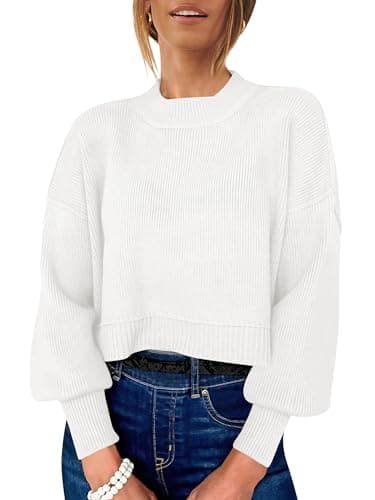 Womens Oversized Crop Sweater for Fall 2024