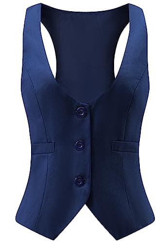V VOCNI Women's Vintage Steampunk Racerback Waistcoat Vest