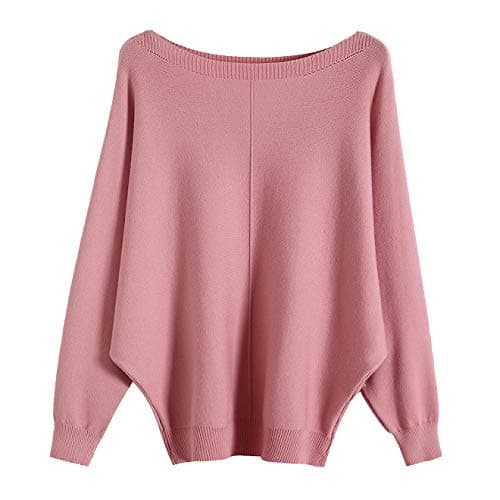 GABERLY Women's Boat Neck Batwing Dolman Knit Sweaters & Pullovers