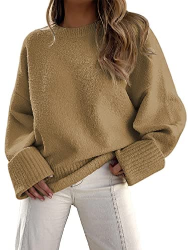 LILLUSORY Women's Oversized Fuzzy Chunky Warm Pullover Sweater