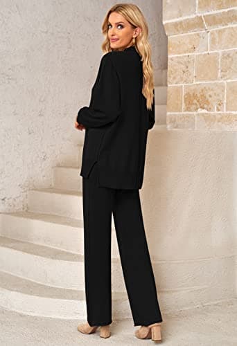 Women's 2-Piece Sweater Set and Wide Leg Pants
