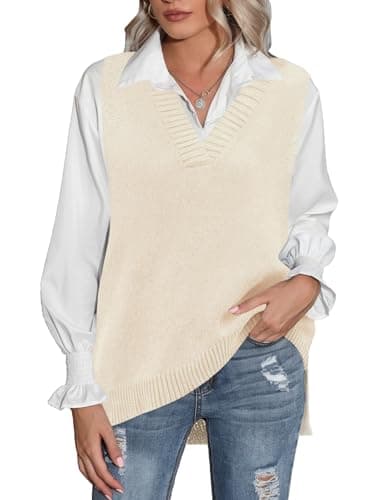 Women's Oversized Knitted Sweater Vest for Fall 2024