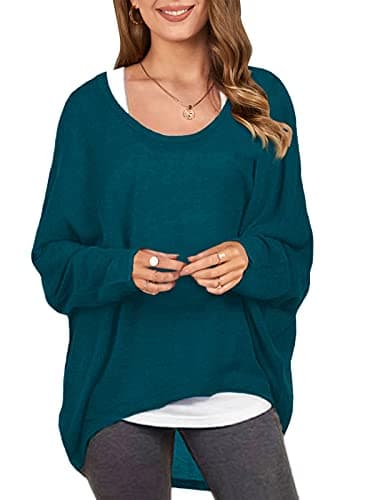 ZANZEA Women's Off-Shoulder Batwing Sleeve Oversized Top