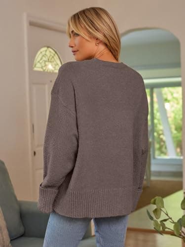 LILLUSORY Women's Oversized Fuzzy Chunky Warm Pullover Sweater