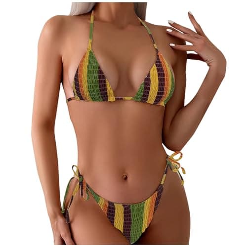 Cethrio Triangle Bikini Sets for Women: Plus Size Tummy Control Swimwear