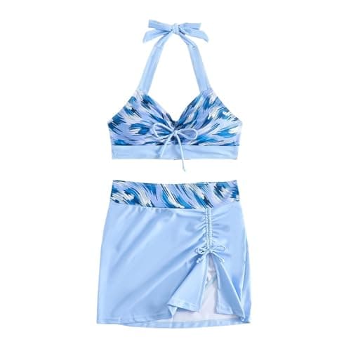 Cethrio Vintage Printed Plus Size Tankini and Boyshorts