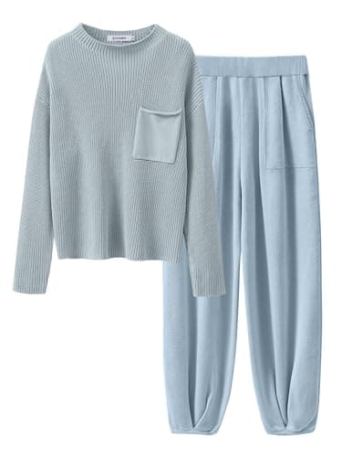 ANRABESS Women's Two-Piece Knit Loungewear Set