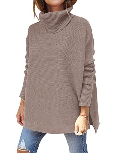 ANRABESS Women's Oversized Turtleneck Batwing Sweater Tops - Casual Fall 2024 Outfits