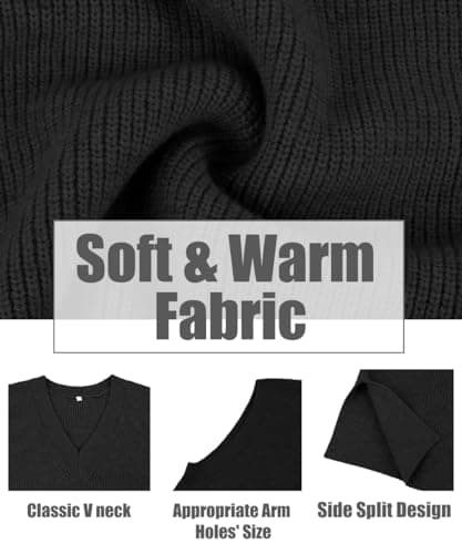 Plus Size Women's V-Neck Knit Sweater Vest XL-5XL Preppy Style