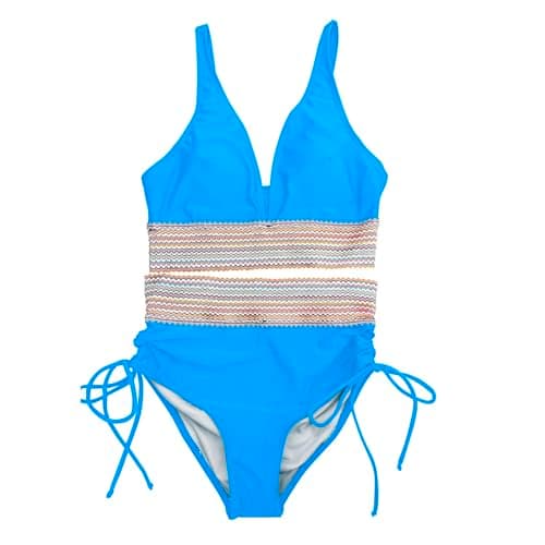 High-Waisted Tummy Control Color Block Bikini Sets Summer Swimwear