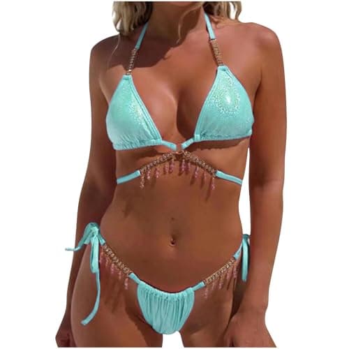 Cethrio Triangle Bikini Sets for Women: Plus Size Tummy Control Swimwear