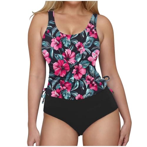 Cethrio Women's Tummy-Control Tankini Swimsuit