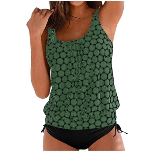 YNCSZEC Women's Tummy Control Tankini Bathing Suit Full Coverage