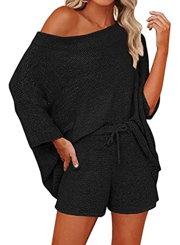 Mafulus Women's 2-Piece Knit Top and Shorts Set