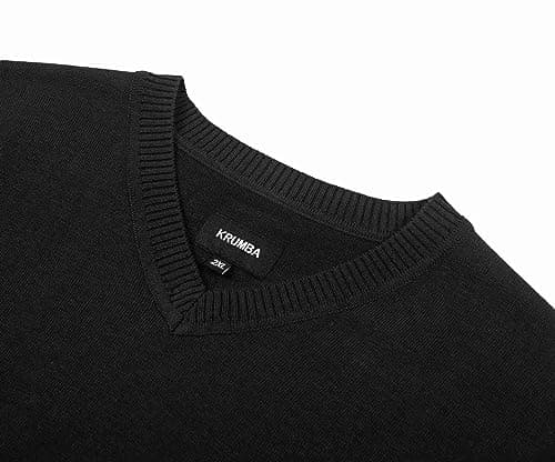 Krumba Men's Plus Size Oversized Sweater Vest V-Neck