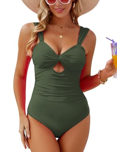 VIMPUNEC Women's High-Waisted Tummy Control One-Piece Swimwear