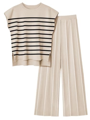 LILLUSORY Women's 2 Piece Spring Knit Tracksuit for Summer 2025