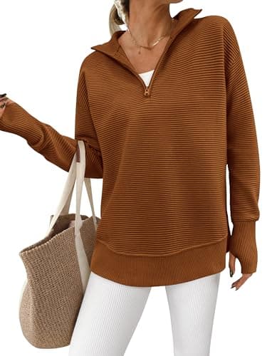 PPRETTYGARDEN Women's Long Sleeve V-Neck Knit Sweater