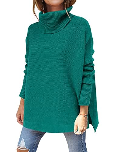 ANRABESS Women's Oversized Turtleneck Batwing Sweater Tops - Casual Fall 2024 Outfits